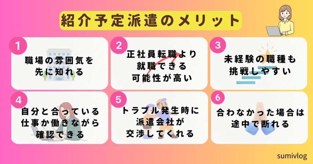 紹介予定派遣のメリット