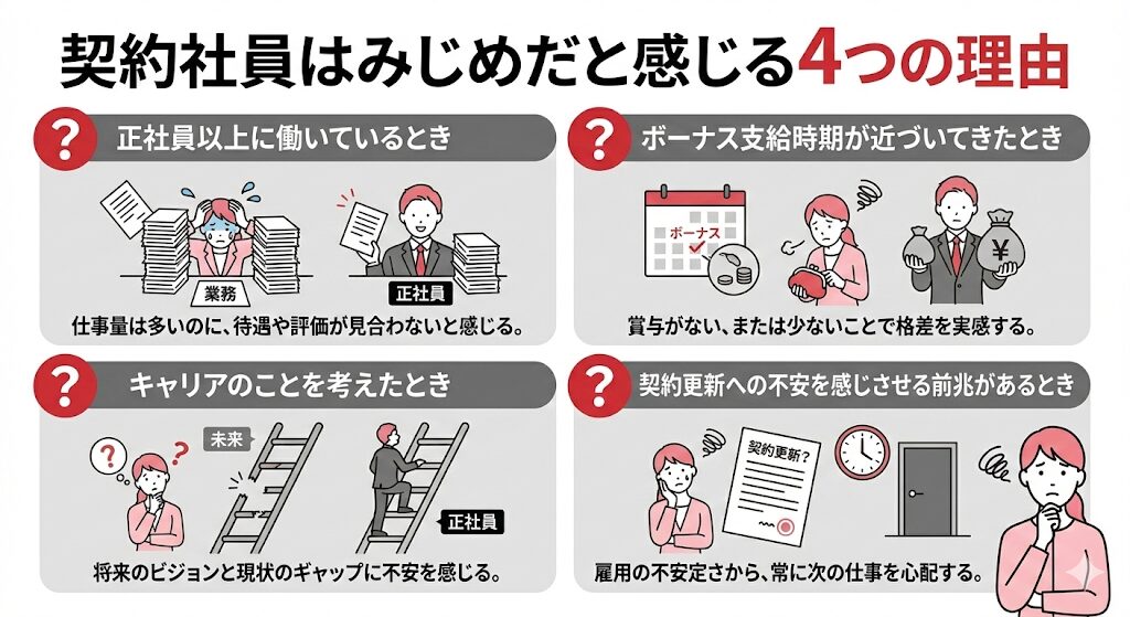 契約社員はみじめだと感じる4つの理由