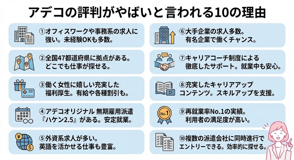 アデコの評判がやばいと言われる10の理由